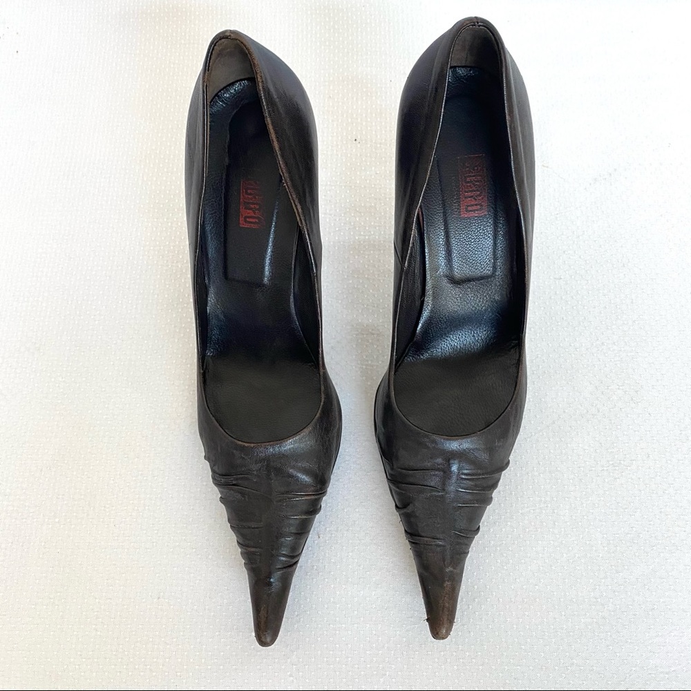 Vintage Juno Dark Brown Stilettos - Picture 3 of 6
